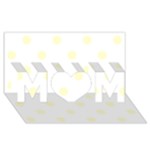 Polka Dots - Cream Yellow on White MOM 3D Greeting Card (8x4)