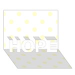 Polka Dots - Cream Yellow on White HOPE 3D Greeting Card (7x5)