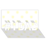 Polka Dots - Cream Yellow on White #1 DAD 3D Greeting Card (8x4)