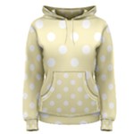 Polka Dots - White on Blond Yellow Women s Pullover Hoodie