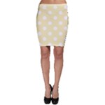 Polka Dots - White on Blond Yellow Bodycon Skirt