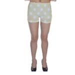 Polka Dots - White on Blond Yellow Skinny Shorts