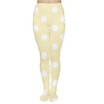 Polka Dots - White on Blond Yellow Women s Tights