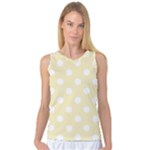 Polka Dots - White on Blond Yellow Women s Basketball Tank Top