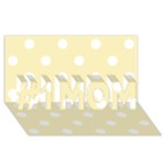 Polka Dots - White on Blond Yellow #1 MOM 3D Greeting Cards (8x4)