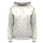Polka Dots - Blond Yellow on White Women s Pullover Hoodie