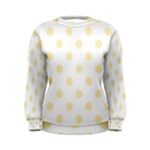 Polka Dots - Blond Yellow on White Women s Sweatshirt