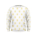 Polka Dots - Blond Yellow on White Kid s Sweatshirt