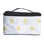 Polka Dots - Blond Yellow on White Cosmetic Storage Case