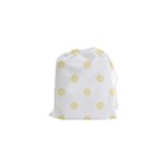 Polka Dots - Blond Yellow on White Drawstring Pouch (XS)
