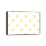 Polka Dots - Blond Yellow on White Mini Canvas 6  x 4  (Stretched)