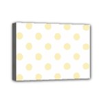 Polka Dots - Blond Yellow on White Mini Canvas 7  x 5  (Stretched)