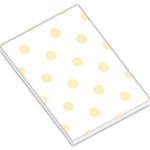 Polka Dots - Blond Yellow on White Large Memo Pads