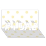 Polka Dots - Blond Yellow on White #1 DAD 3D Greeting Card (8x4)