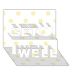 Polka Dots - Blond Yellow on White Get Well 3D Greeting Card (7x5)