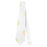 Polka Dots - Blond Yellow on White Necktie (One Side)
