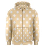 Polka Dots - White on Navajo White Yellow Men s Zipper Hoodie