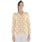 Polka Dots - White on Navajo White Yellow Wind Breaker (Women)