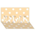 Polka Dots - White on Navajo White Yellow #1 DAD 3D Greeting Card (8x4)