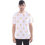 Polka Dots - Navajo White Yellow on White Men s Sport Mesh Tee