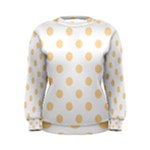 Polka Dots - Navajo White Yellow on White Women s Sweatshirt