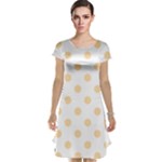 Polka Dots - Navajo White Yellow on White Cap Sleeve Nightdress