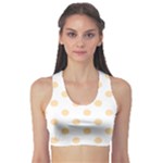 Polka Dots - Navajo White Yellow on White Women s Sports Bra