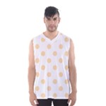 Polka Dots - Navajo White Yellow on White Men s Basketball Tank Top