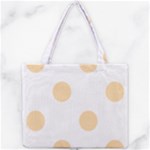 Polka Dots - Navajo White Yellow on White Mini Tote Bag