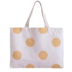 Polka Dots - Navajo White Yellow on White Zipper Mini Tote Bag