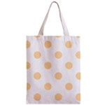 Polka Dots - Navajo White Yellow on White Zipper Classic Tote Bag