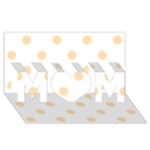 Polka Dots - Navajo White Yellow on White MOM 3D Greeting Card (8x4)