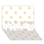 Polka Dots - Navajo White Yellow on White HOPE 3D Greeting Card (7x5)