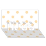 Polka Dots - Navajo White Yellow on White HUGS 3D Greeting Card (8x4)