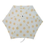 Polka Dots - Navajo White Yellow on White Mini Umbrella