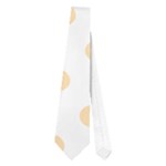 Polka Dots - Navajo White Yellow on White Necktie (One Side)