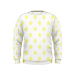 Polka Dots - Pastel Yellow on White Kid s Sweatshirt