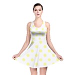 Polka Dots - Pastel Yellow on White Reversible Skater Dress