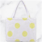 Polka Dots - Pastel Yellow on White Mini Tote Bag