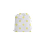 Polka Dots - Pastel Yellow on White Drawstring Pouch (XS)