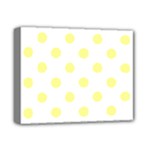 Polka Dots - Pastel Yellow on White Deluxe Canvas 14  x 11  (Stretched)