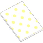 Polka Dots - Pastel Yellow on White Large Memo Pads