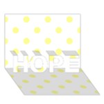 Polka Dots - Pastel Yellow on White HOPE 3D Greeting Card (7x5)