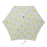 Polka Dots - Pastel Yellow on White Mini Umbrella