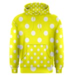 Polka Dots - White on Yellow Men s Pullover Hoodie
