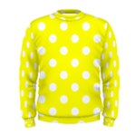 Polka Dots - White on Yellow Men s Sweatshirt