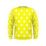 Polka Dots - White on Yellow Kid s Sweatshirt