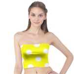 Polka Dots - White on Yellow Tube Top