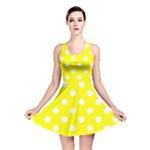 Polka Dots - White on Yellow Reversible Skater Dress