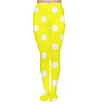 Polka Dots - White on Yellow Women s Tights